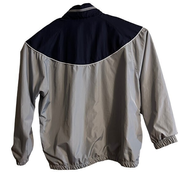 MTA Sport Windbreaker Jacket Black Size Large Full Zip Gray - Picture 5 of 6